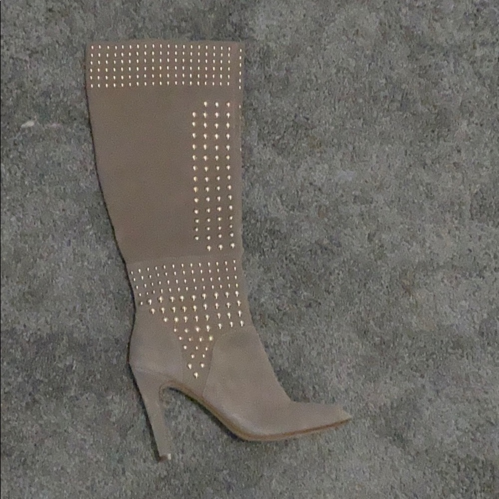 Knee high stiletto boot